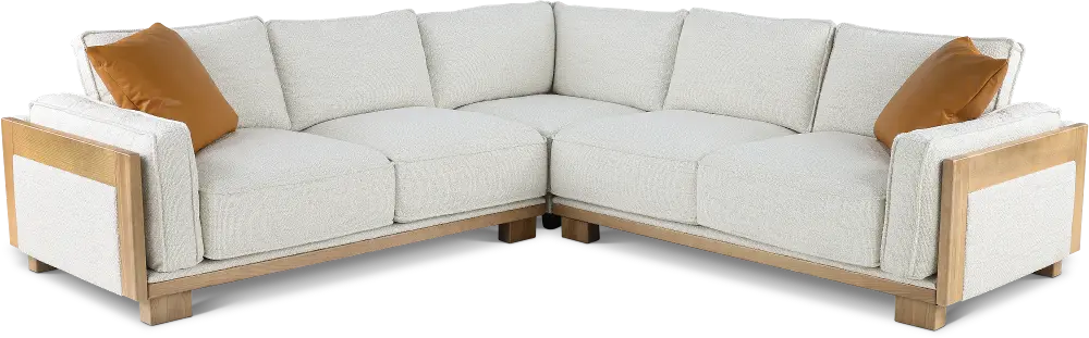 Merino Pearl White 3 Piece Sectional-1