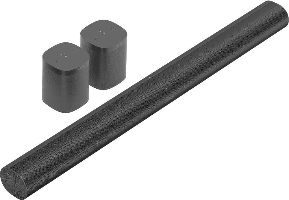 KIT-ARC/2-ONE SL BLACK Sonos Arc 2 / (2) One SL Speaker Kit, Black-1