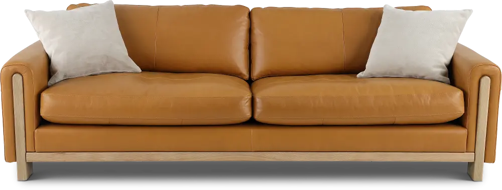 Kinsley Tan Leather Sofa-1