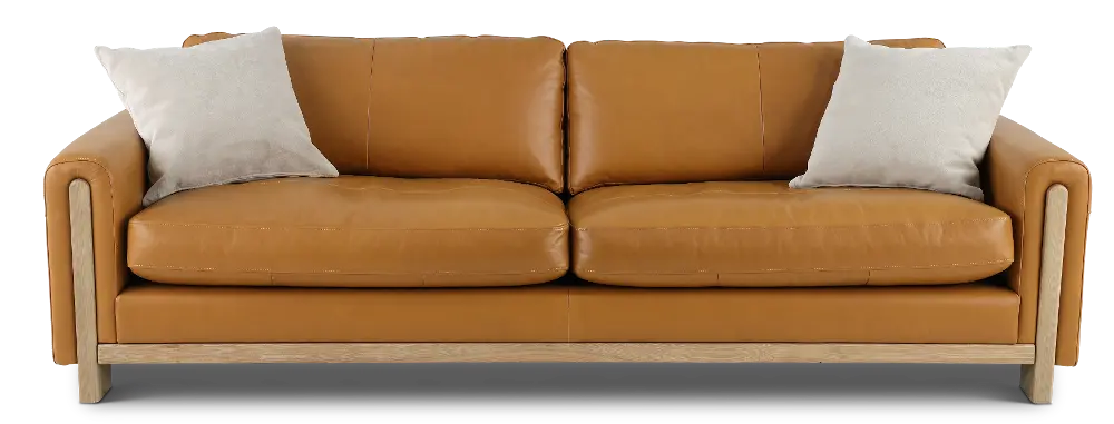 Kinsley Tan Leather Sofa-1