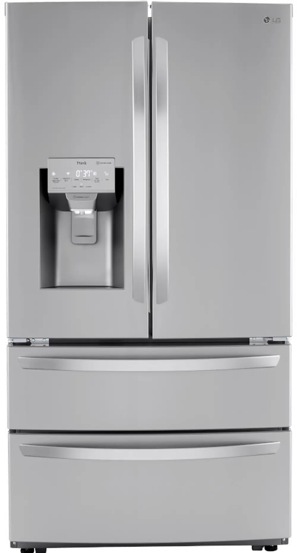 LMXC22626S LG 22 cu ft French Door Refrigerator - Counter Depth Stainless Steel-1