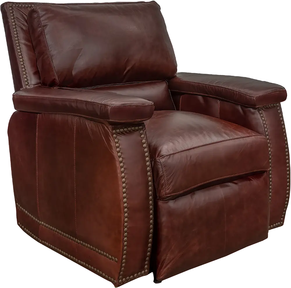 Sangria Mahogany Leather Power Recliner-1