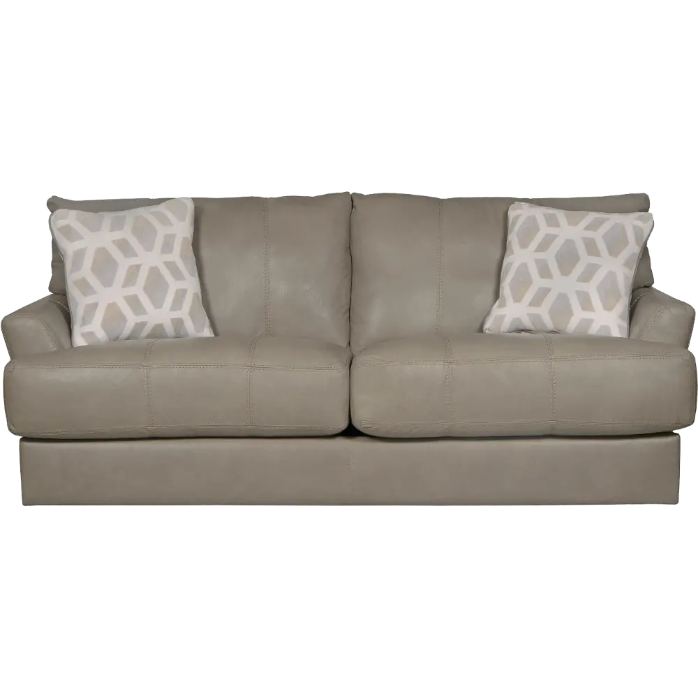 2482-03 SOFA PUTTY 1273-56/3073-56 Prato Beige Leather Sofa-1