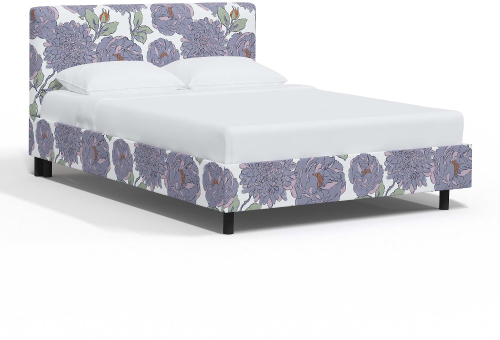 Brianna Periwinkle Floral Full Platform Bed - Skyline Furniture