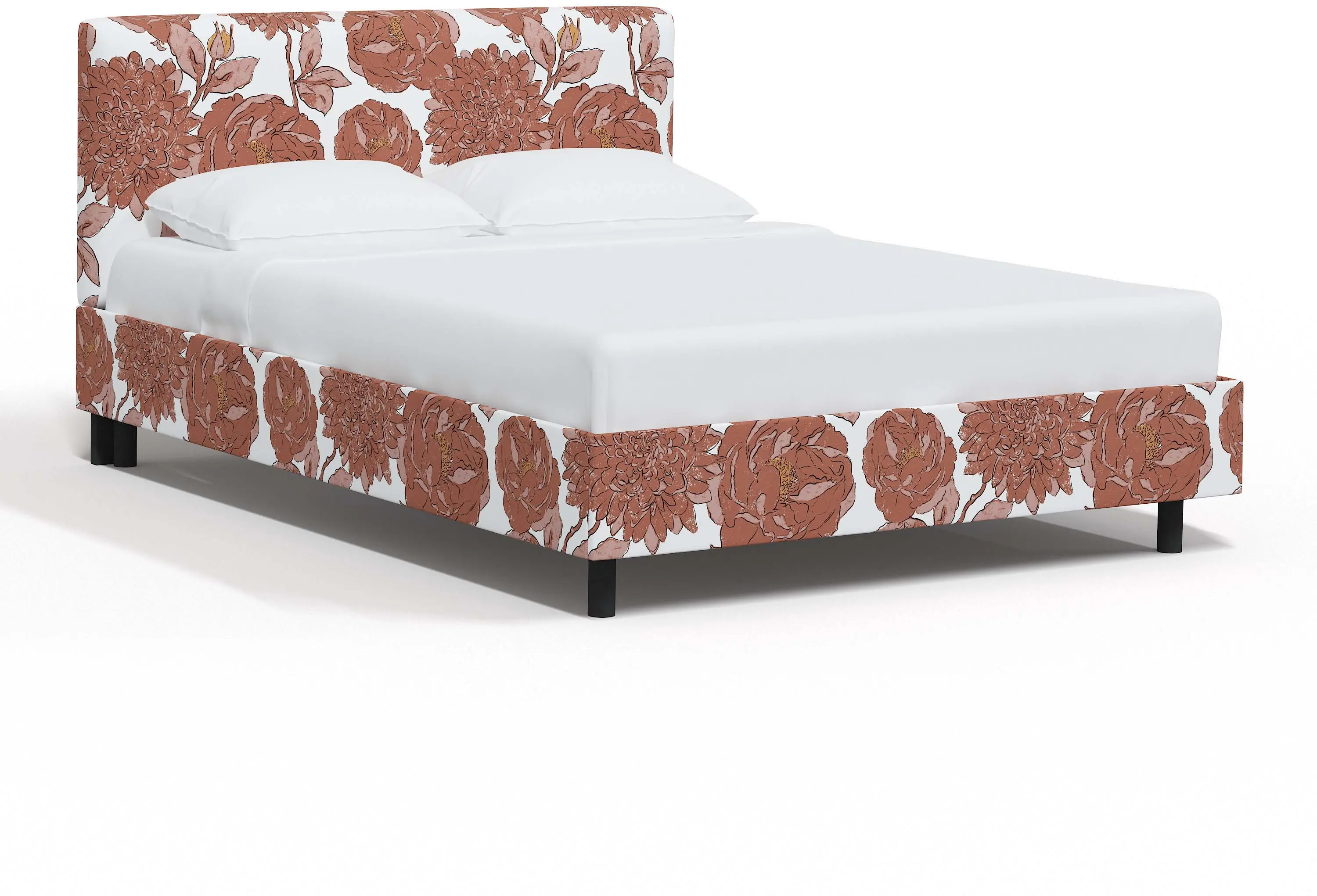Brianna Pink Floral Twin Platform Bed - Skyline Furniture