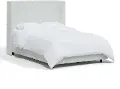 431BEDCPNIVR Sasha Bouclé Ivory Curved Wingback Full Bed - Skyline Furniture