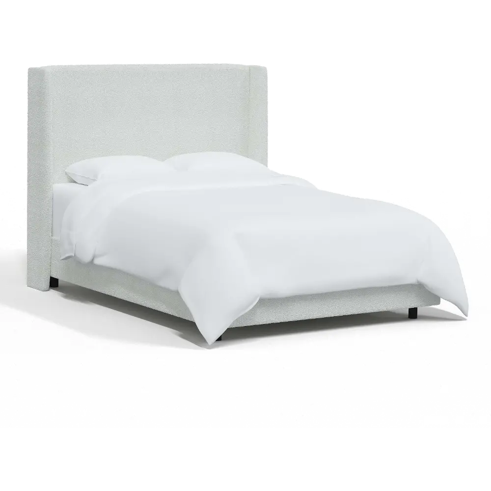 433BEDCPNIVR Sasha Bouclé Ivory Curved Wingback King Bed - Skyline Furniture-1