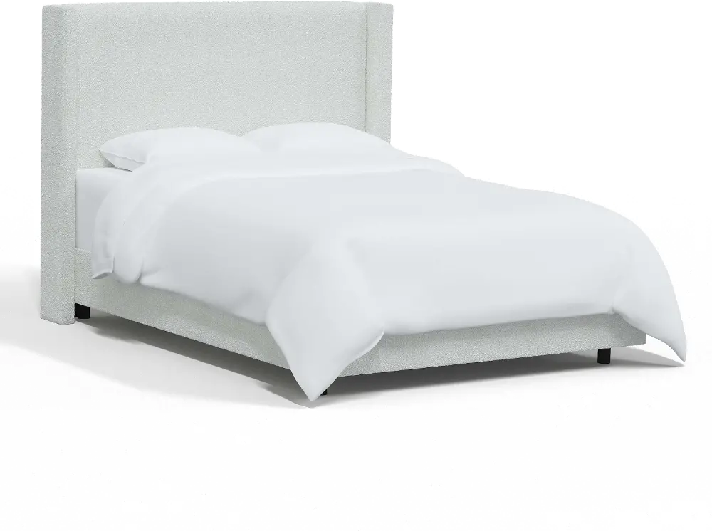 501BEDCPNIVR Penelope Bouclé Ivory Straight Wingback Full Bed - Skyline Furniture-1