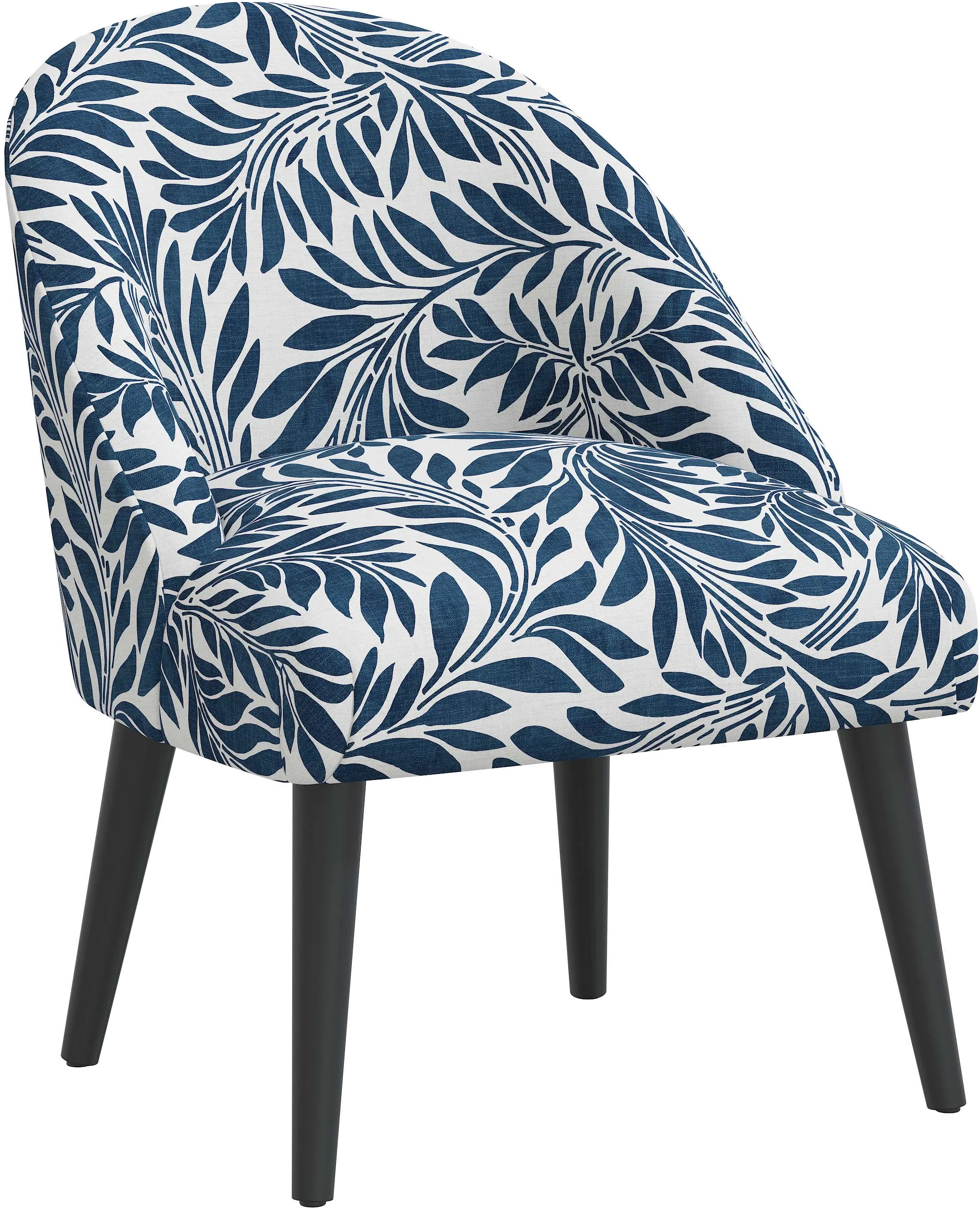 Connie Navy Vine Print Accent Chair - Skyline Furniture