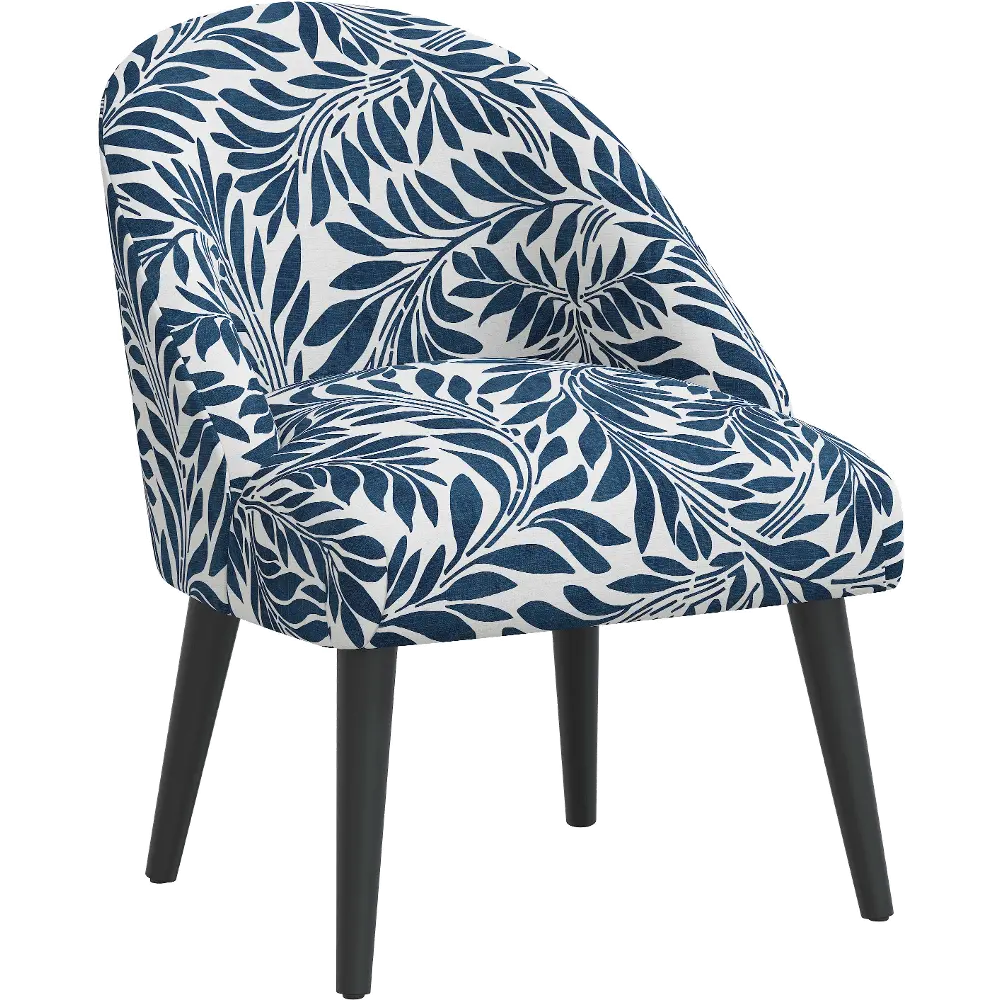 62-1GRVNNVYOGA Connie Navy Vine Print Accent Chair - Skyline Furniture-1
