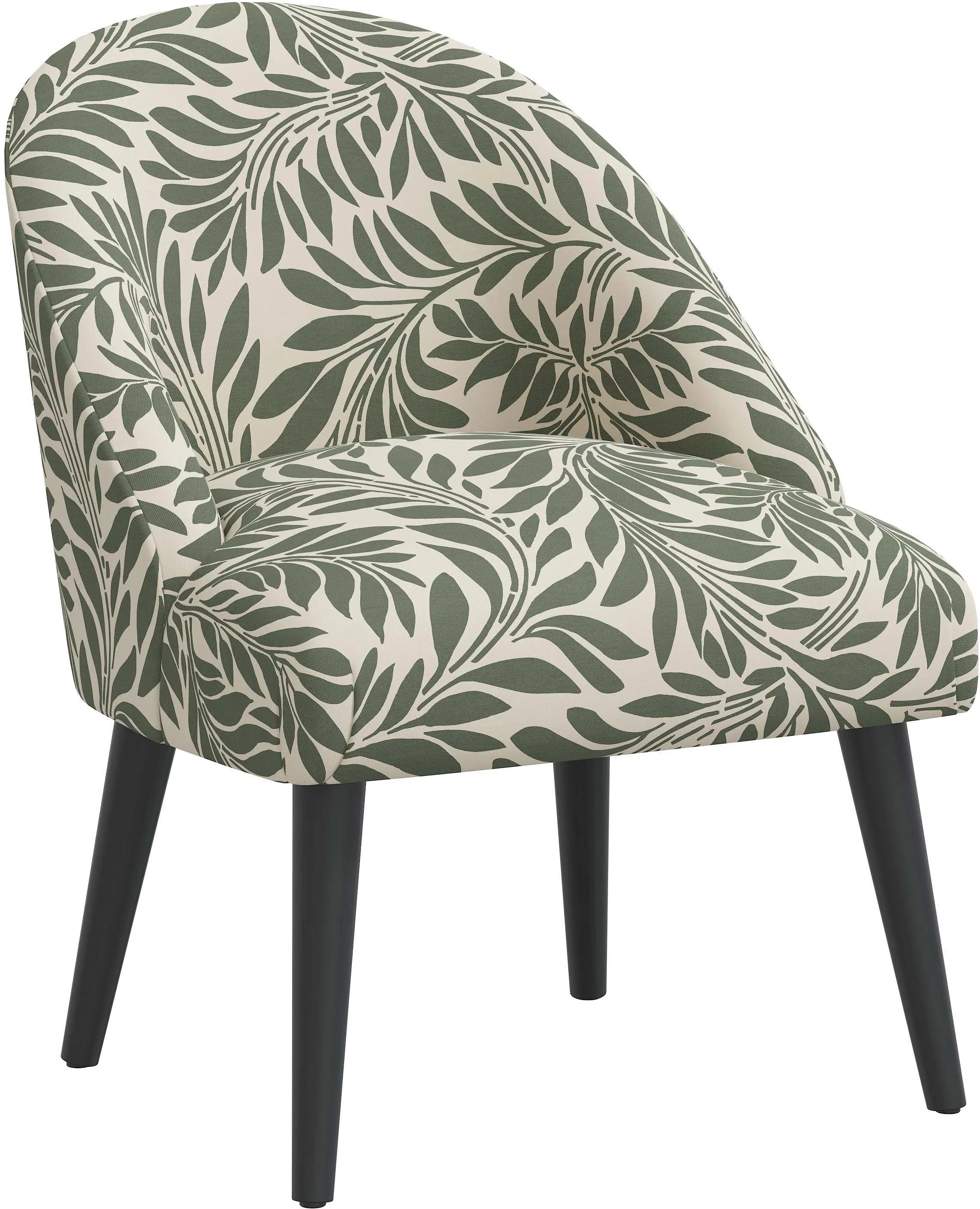 Connie Olive Green Vine Print Accent Chair - Skyline Furniture