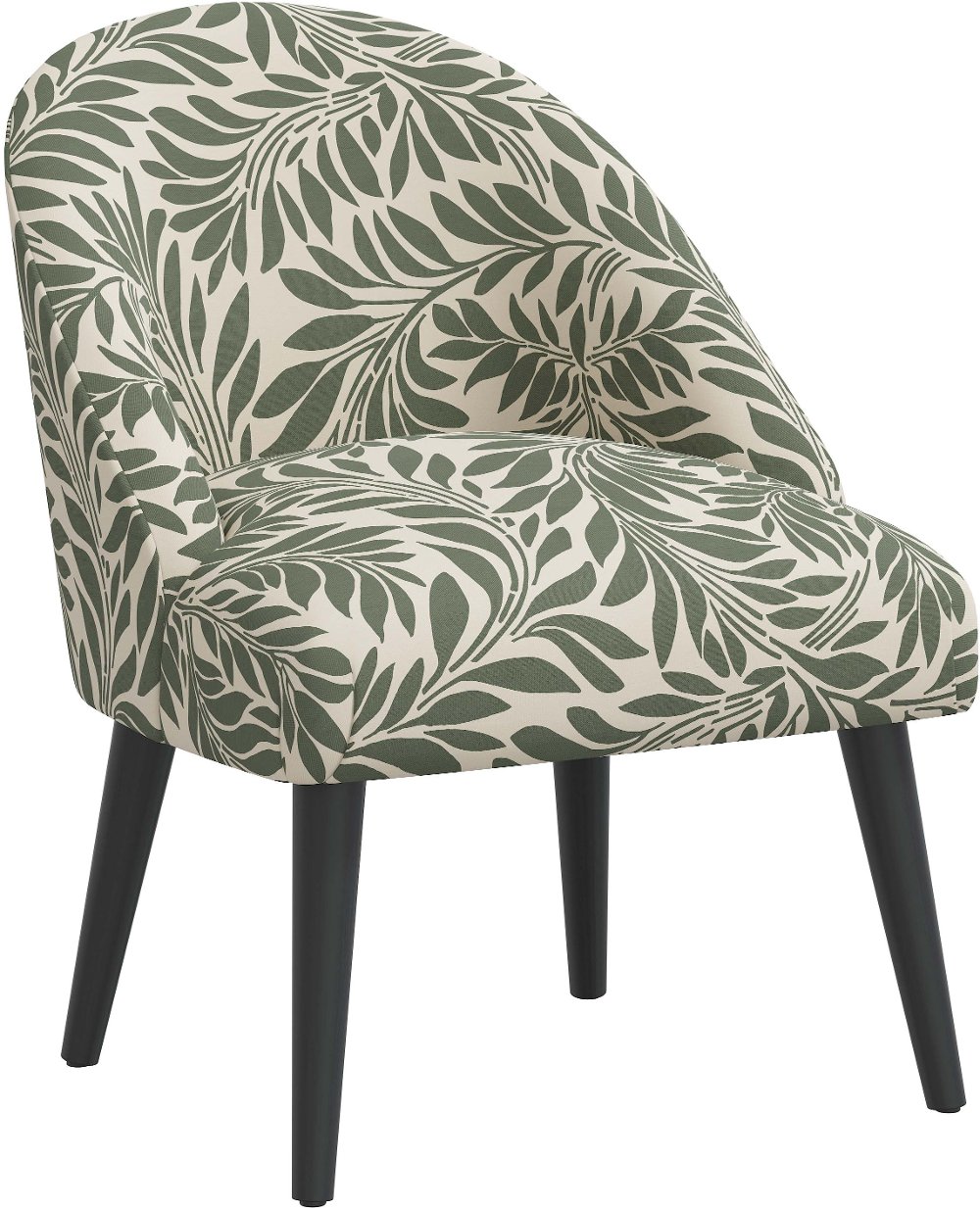 Connie Olive Green Vine Print Accent Chair - Skyline Furniture