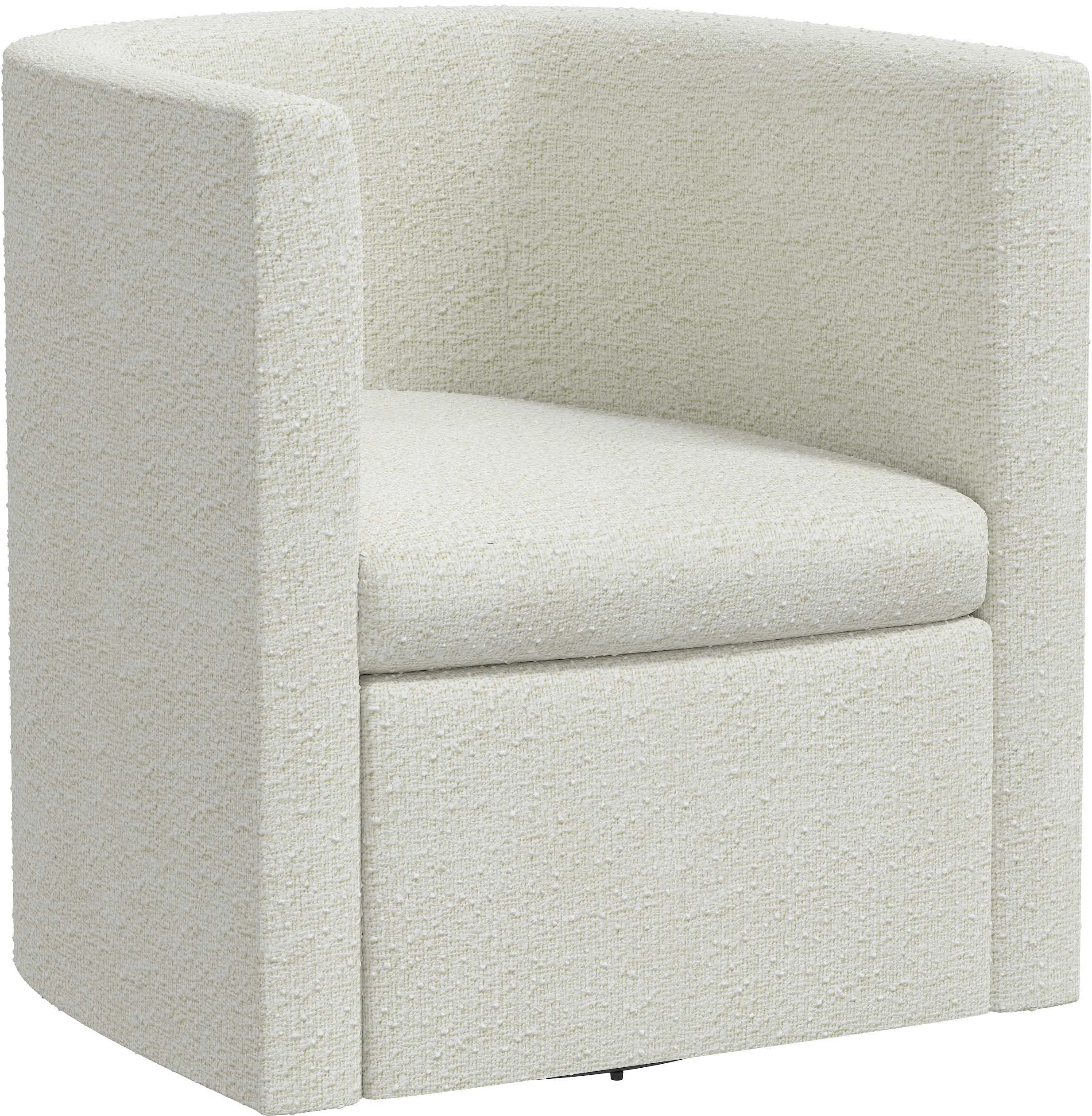 Sampson Ivory Swivel Accent Chair - Skyline Furniture