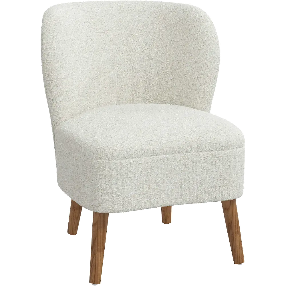 22-1MLNSNW Chrissy Boucle Ivory Accent Chair - Skyline Furniture-1