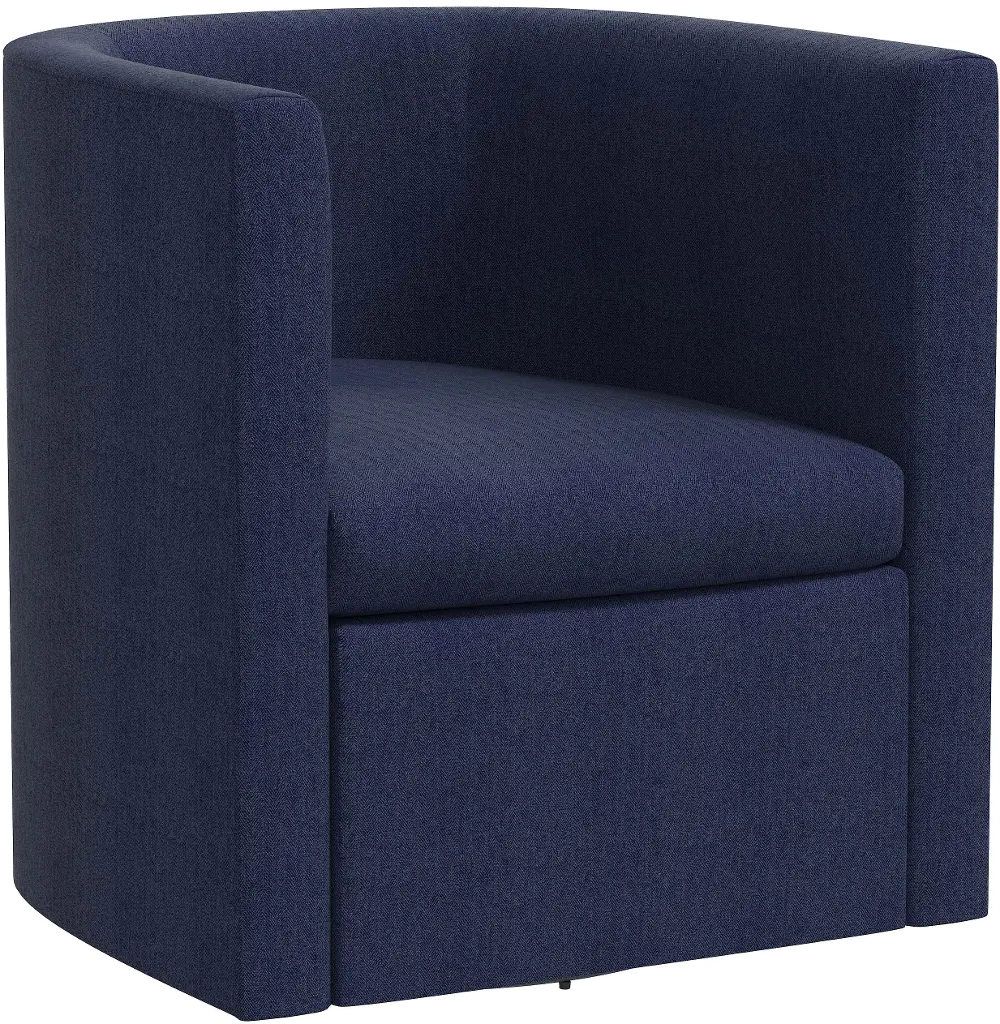 74-10ORLIND Sampson Navy Blue Swivel Accent Chair - Skyline Furniture-1