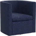 74-10ORLIND Sampson Navy Blue Swivel Accent Chair - Skyline Furniture