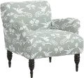 9505SKPCKMSTOGA Eliza Gray Peacock Print Accent Chair - Skyline Furniture