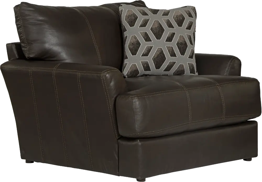 2482-01/CHR/CHOCO Prato Brown Leather Chair-1