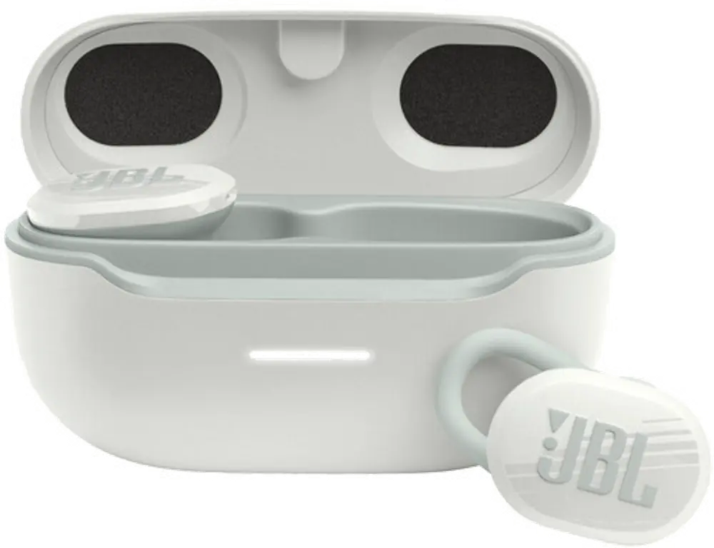 JBLENDURACEWHTAM JBL - Endurance Race Waterproof True Wireless Sport Earbud Headphones - White-1