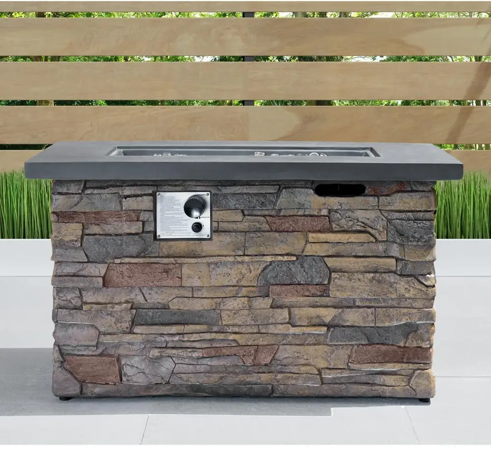 Sage Gray Outdoor Gas Fire Table-1