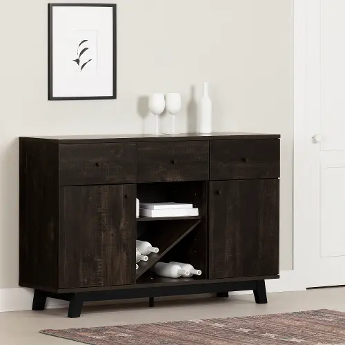 Buffet with wine discount storage