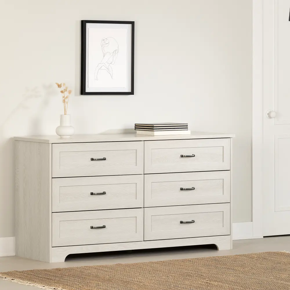 14312 Prairie Ivory 6-Drawer Double Dresser - South Shore-1
