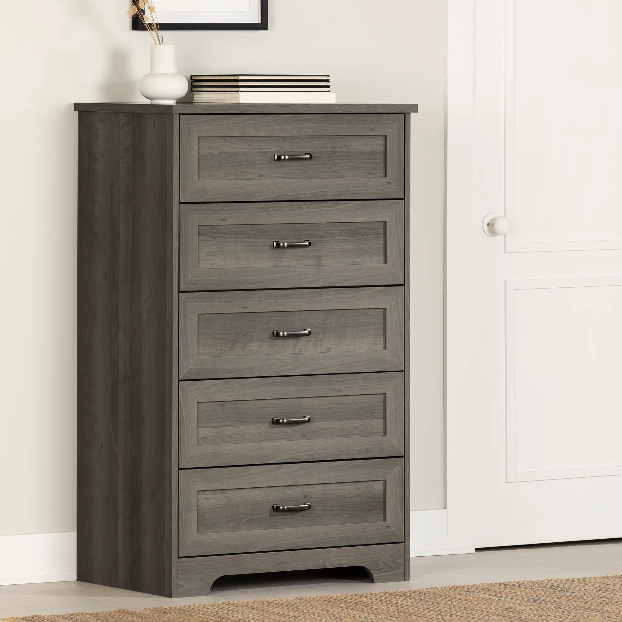 Prairie Gray 5-Drawer Chest - South Shore