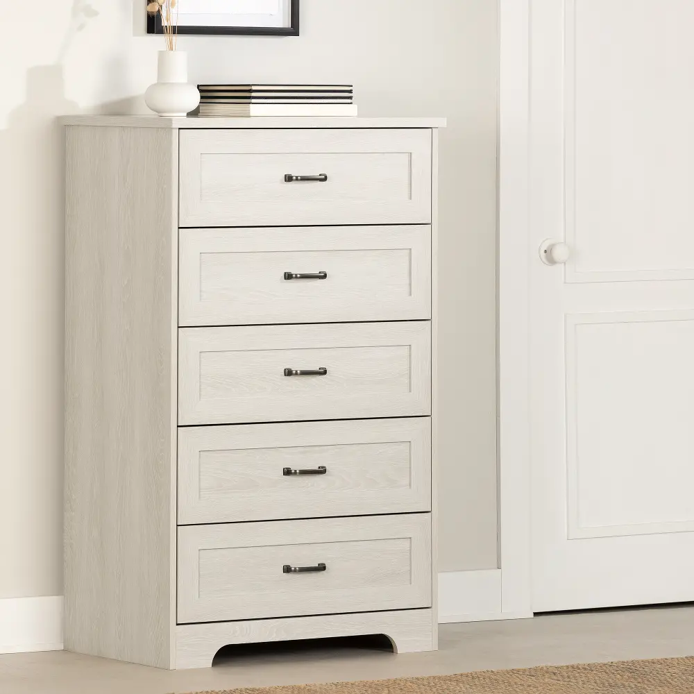 14315 Prairie Ivory 5-Drawer Chest - South Shore-1