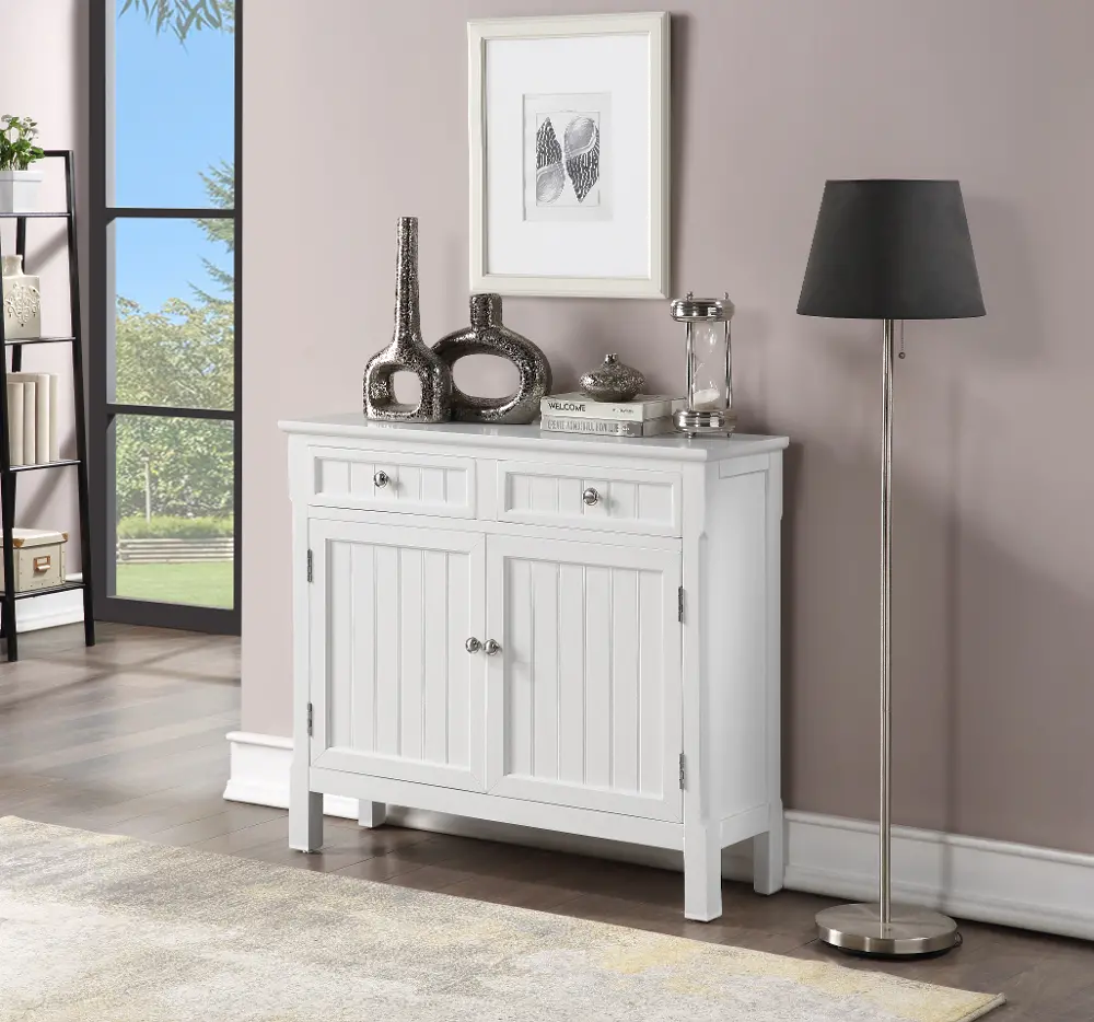 55649 Pinehill White Accent Cupboard-1