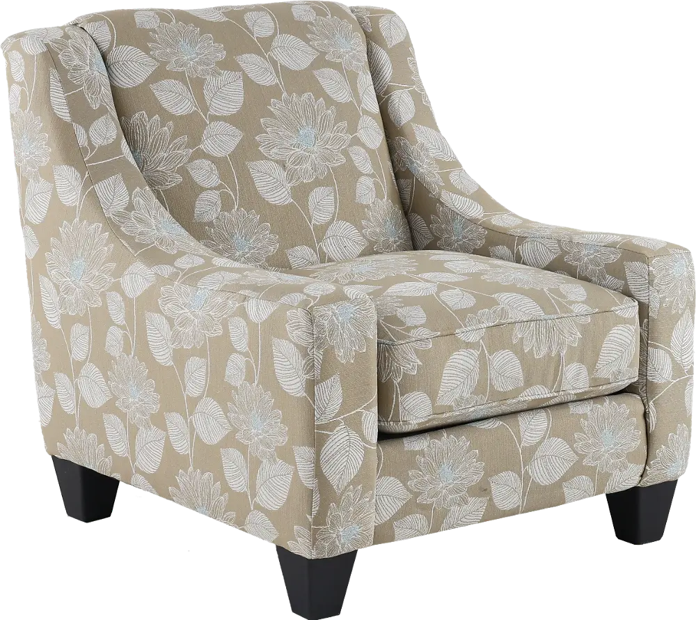 Garve Botanical Tan Accent Chair-1