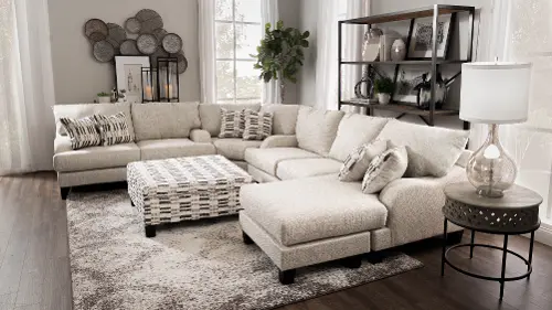 Laa Off White 3 Piece Sectional Rc