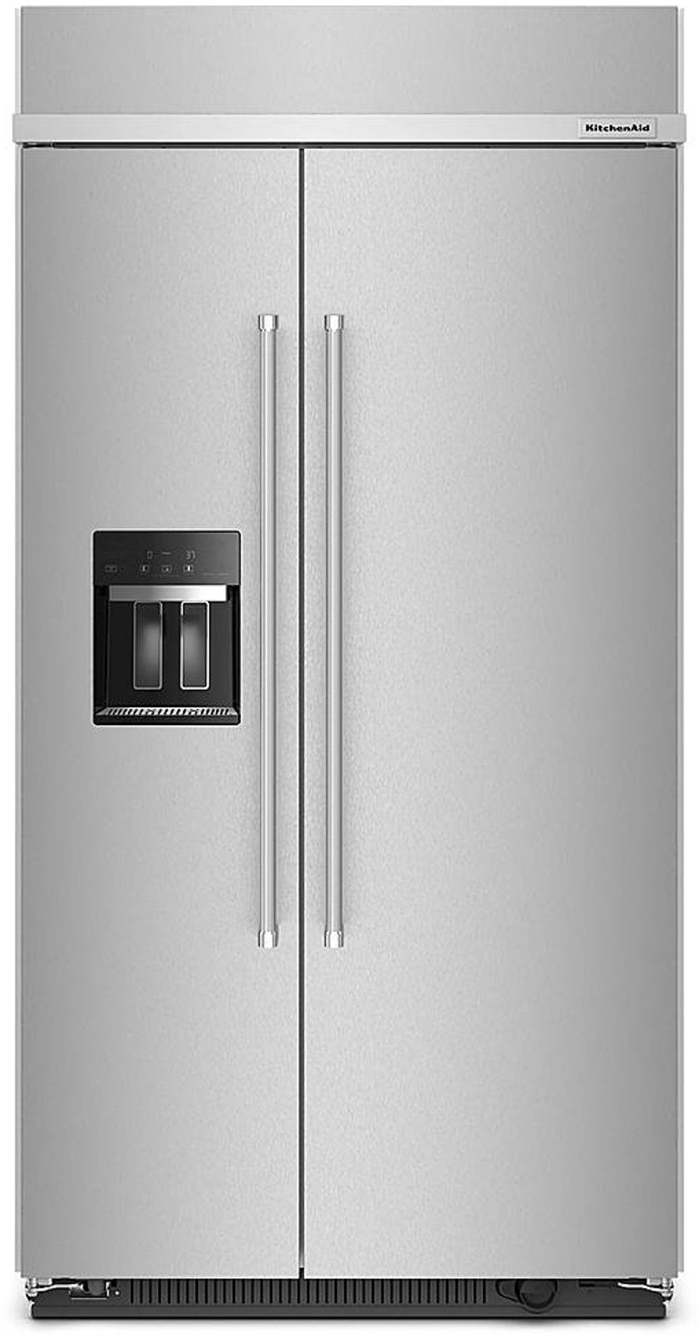 KitchenAid 25.1 cu ft Side-By-Side Refrigerator - 42" Built-In Stainless Steel