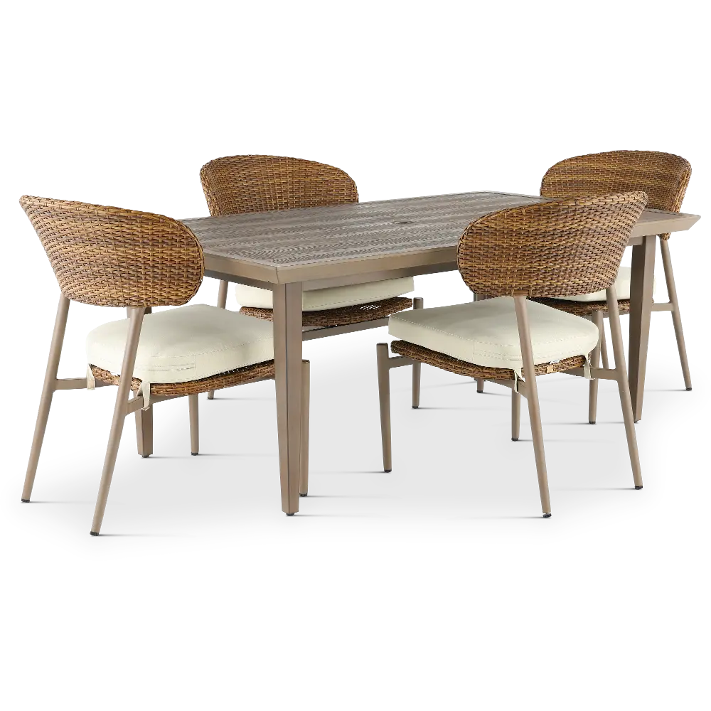 5PC SKYVIEW 4 DINING CHARS/1 DINING TABLE FG-SKV Drew & Jonathan Home Skyview 5 Piece Dining Patio Set-1