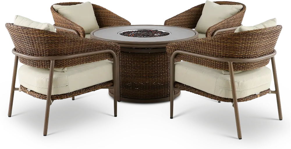 5PC/FG-SKV/4LCH/1FPT Drew & Jonathan Home Skyview 5-Piece Lounge Chair and Fire Pit Chat Set-1