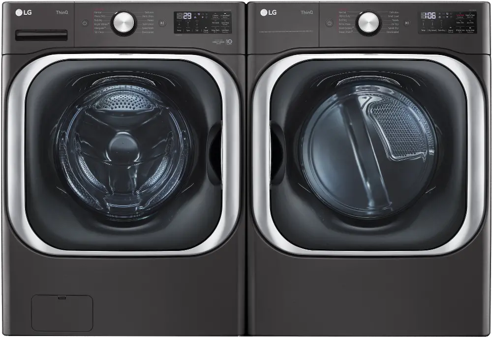 KIT LG Front Load Washer and Electric Dryer Set - Black, 8900B-1