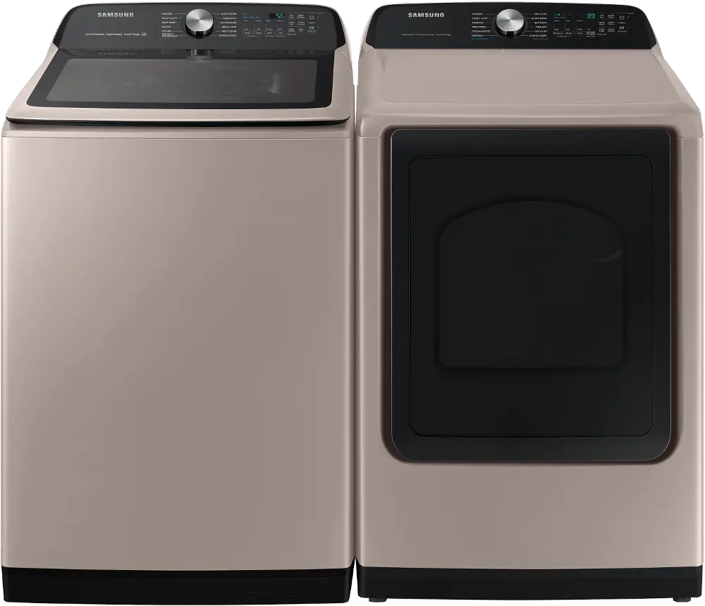 KIT Samsung Top Load Washer and Electric Dryer Set - Champagne 52A5500C-1