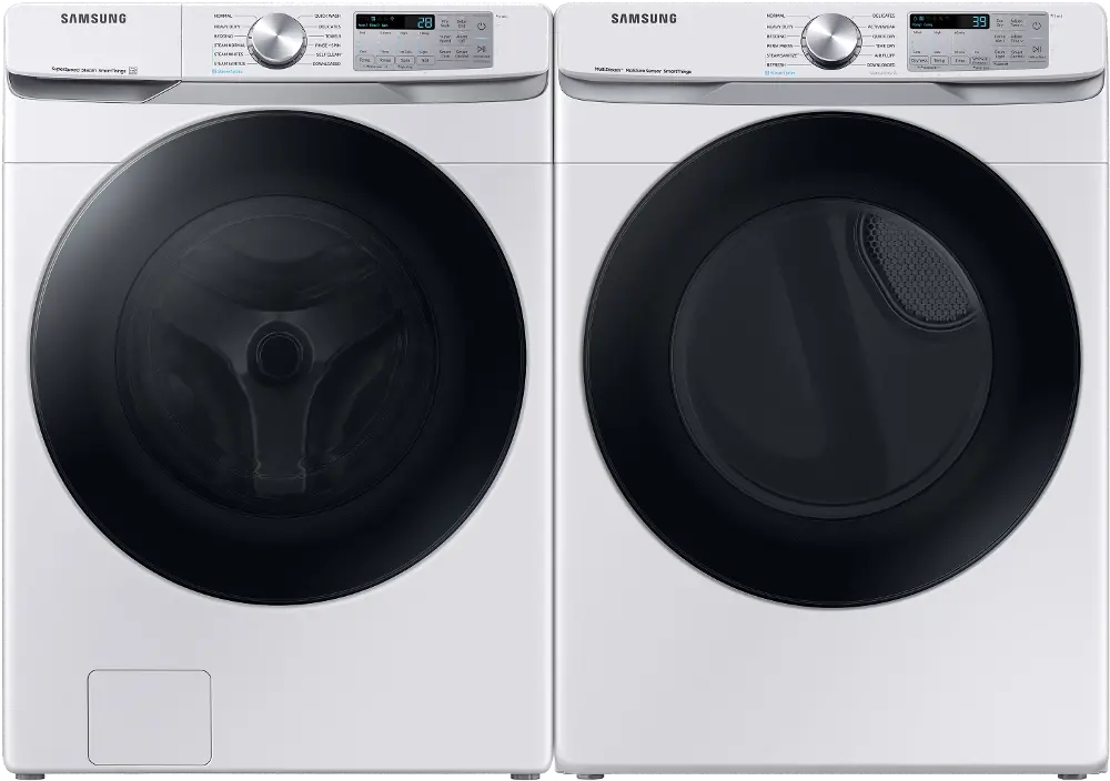 KIT Samsung Front Load Washer and Electric Dryer Set - White 45B6300-1