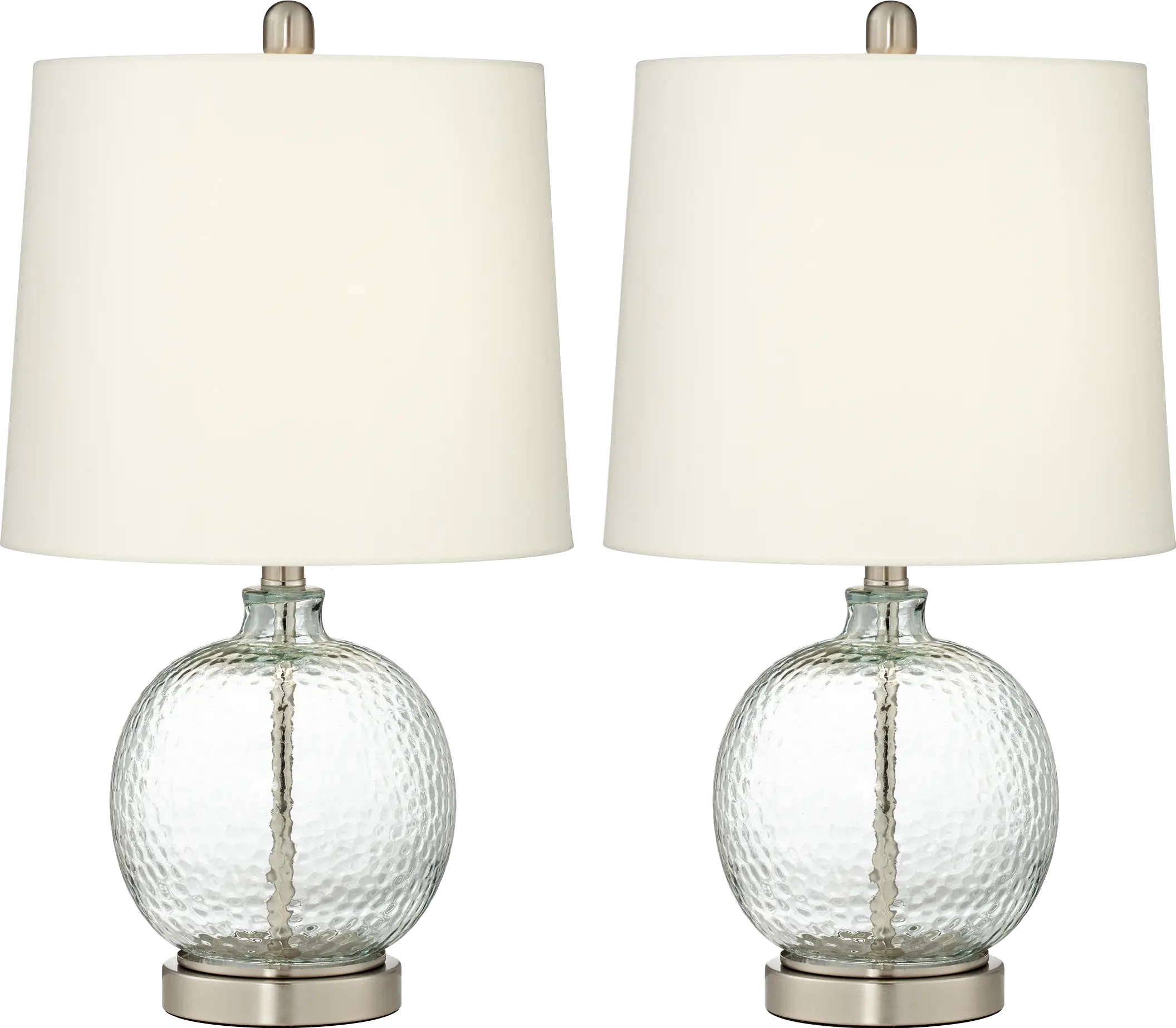 Saxby Glass Table Lamps, Set of 2