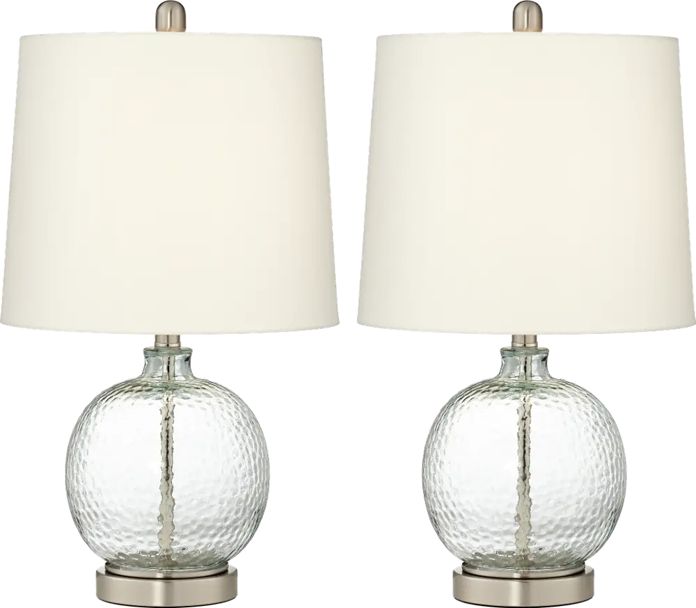 Saxby Glass Table Lamps, Set of 2-1