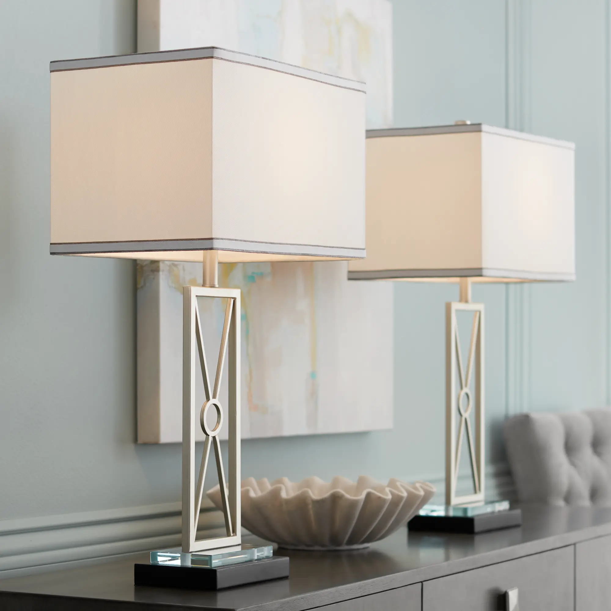 Reflections Modern Table Lamps, Set of 2
