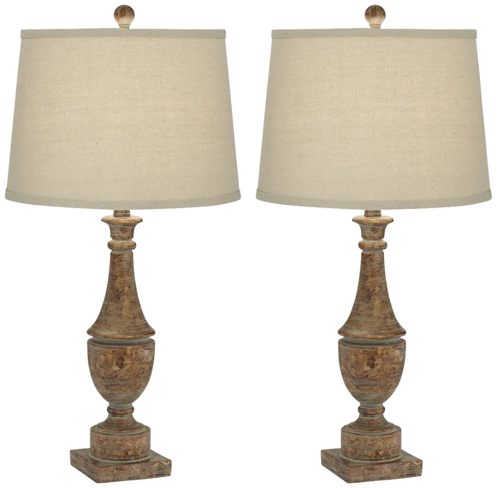 Collier Farmhouse Table Lamps, Set of 2-1