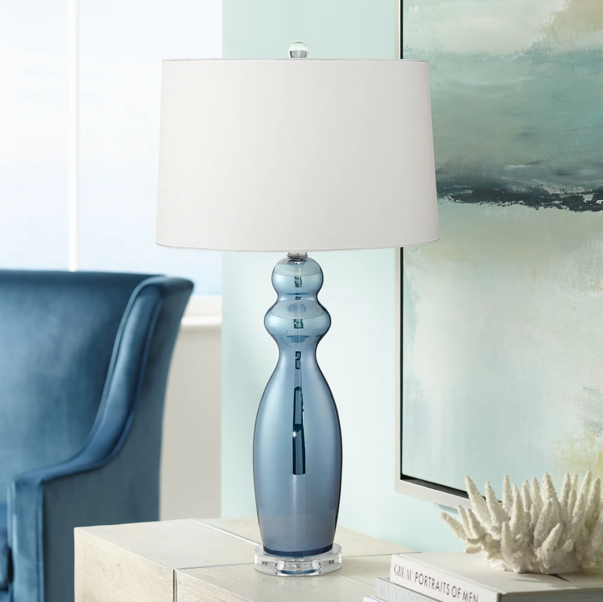 Tagus Blue Table Lamp