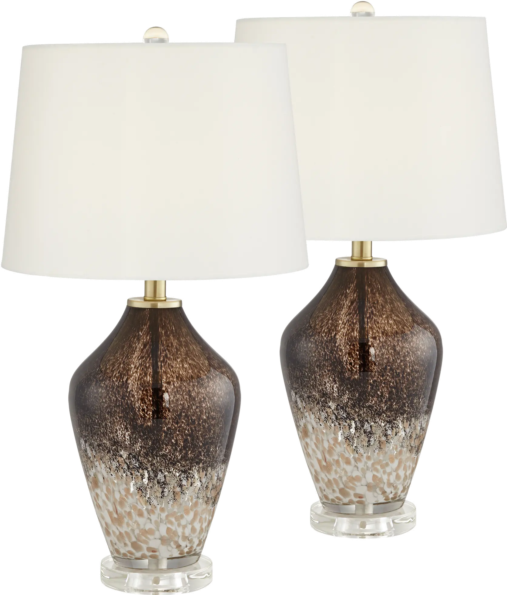 Tiger Eyes Ombre Table Lamps, Set of 2