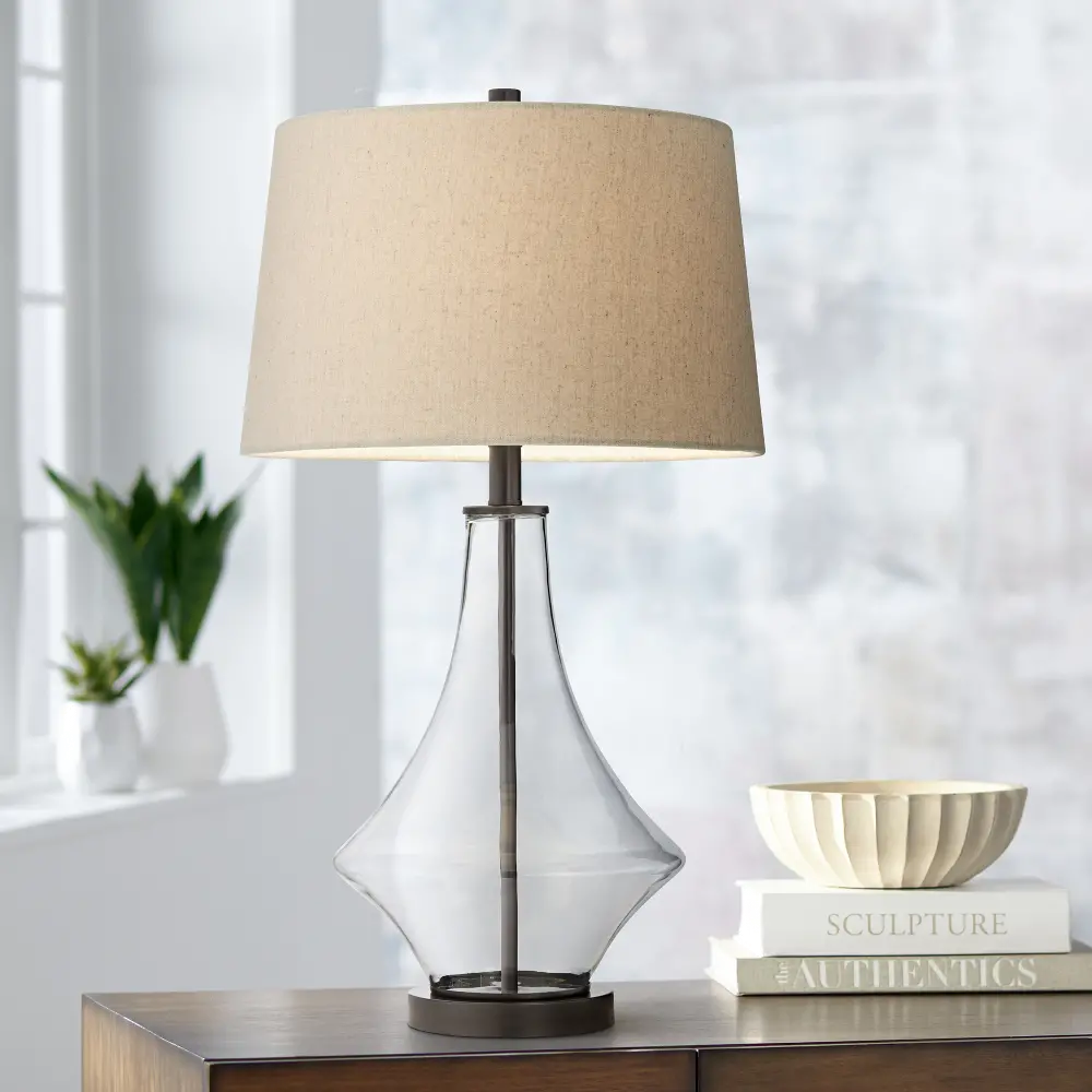 Stingray Clear Glass Table Lamp-1