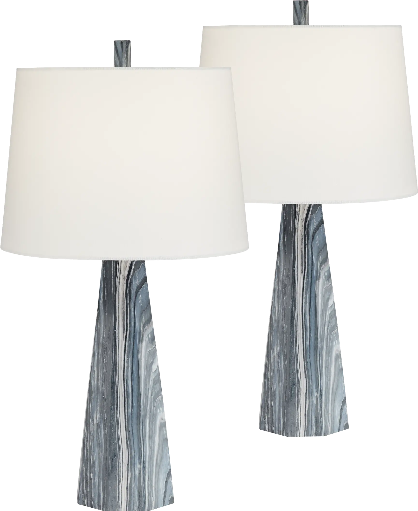 Bluestone Marble Table Lamps, Set of 2