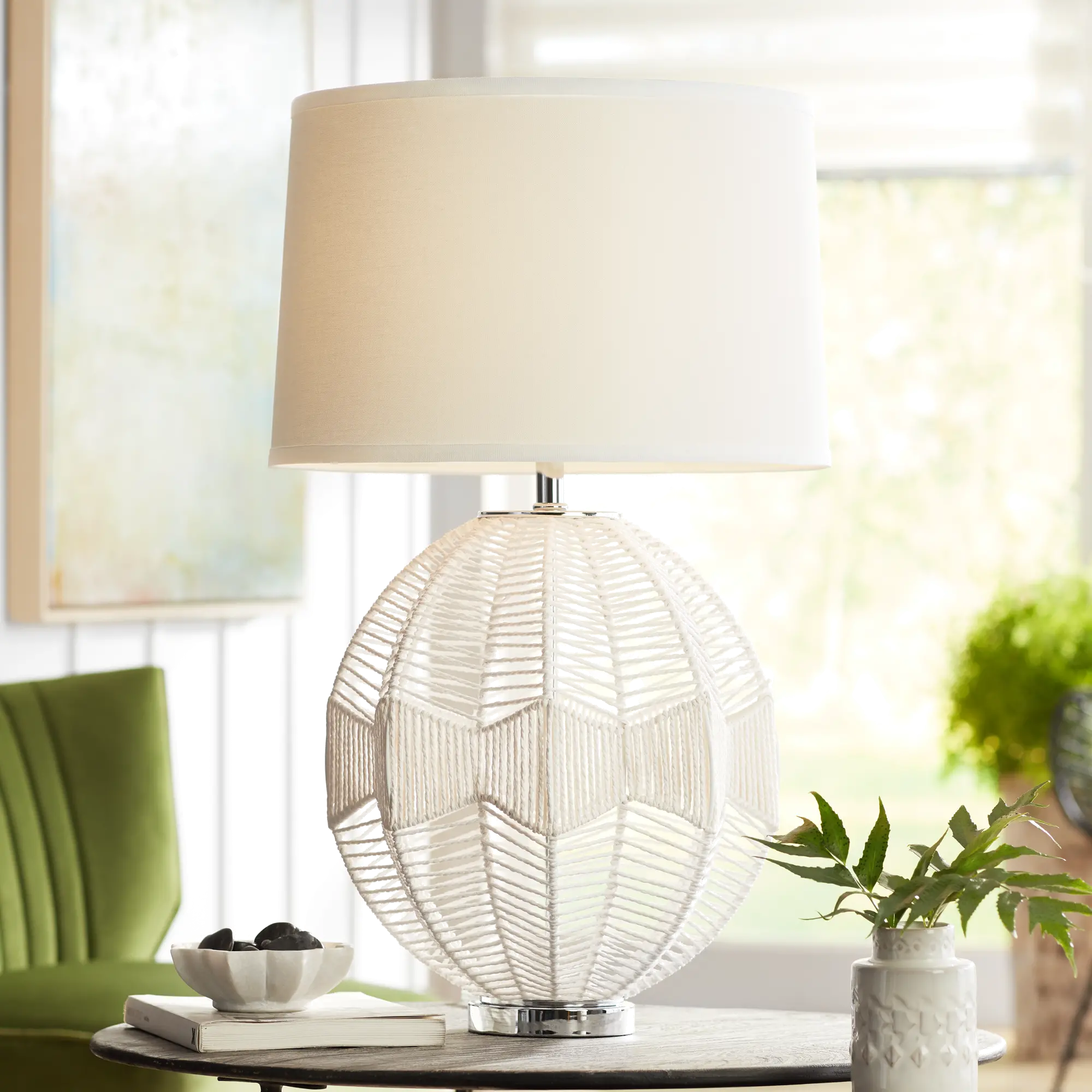 North Shore White String Table Lamp