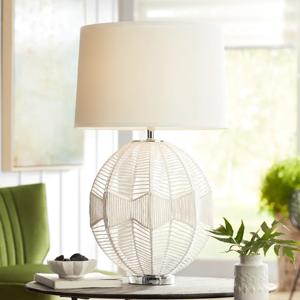 North Shore White String Table Lamp-1