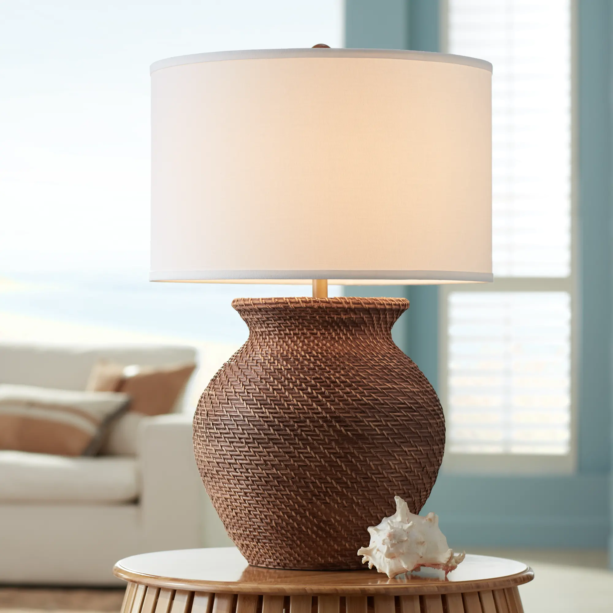 Tinley Brown Weave Table Lamp