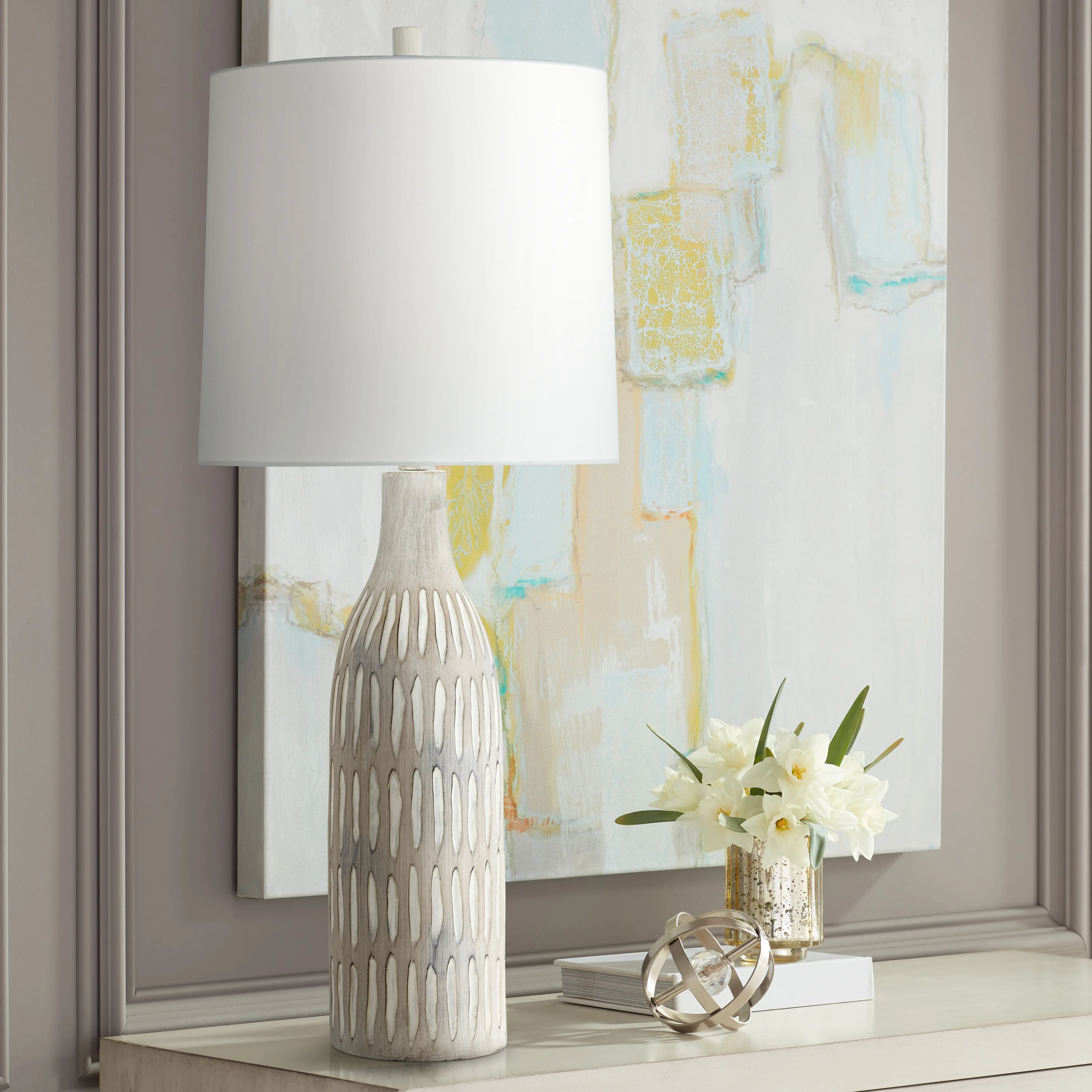 Stonewall Off-White Table Lamp
