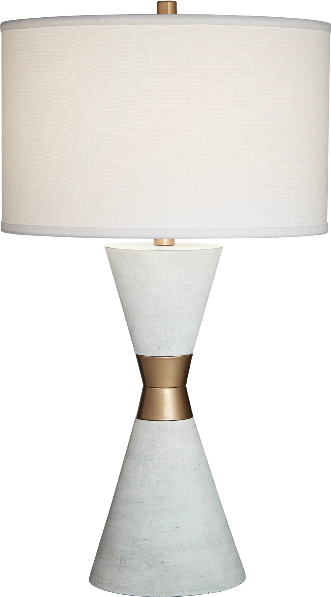 Kingstown White Hourglass Table Lamp